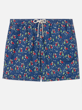 Bañador corto Micro Lighting Navy con estampado McDuck y relojes | Edición Especial 