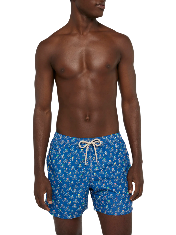 Badeshorts aus leichtem Stoff „Lighting“ mit Biker-Print