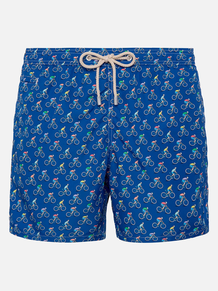 Badeshorts aus leichtem Stoff „Lighting“ mit Biker-Print