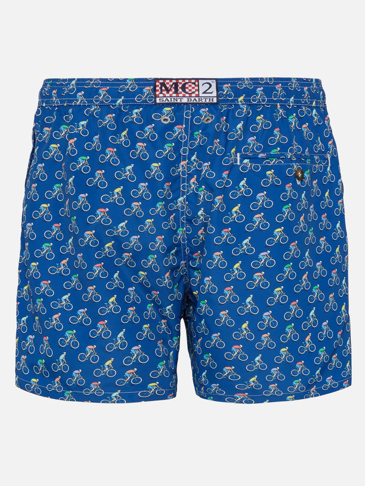Badeshorts aus leichtem Stoff „Lighting“ mit Biker-Print