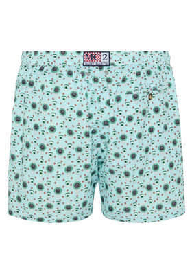 Lightweight fabric swim shorts Lighting with watch print