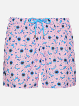 Lightweight fabric swim shorts Lighting with watch print - MC2 Saint Barth