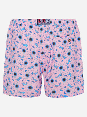 Lightweight fabric swim shorts Lighting with watch print - MC2 Saint Barth