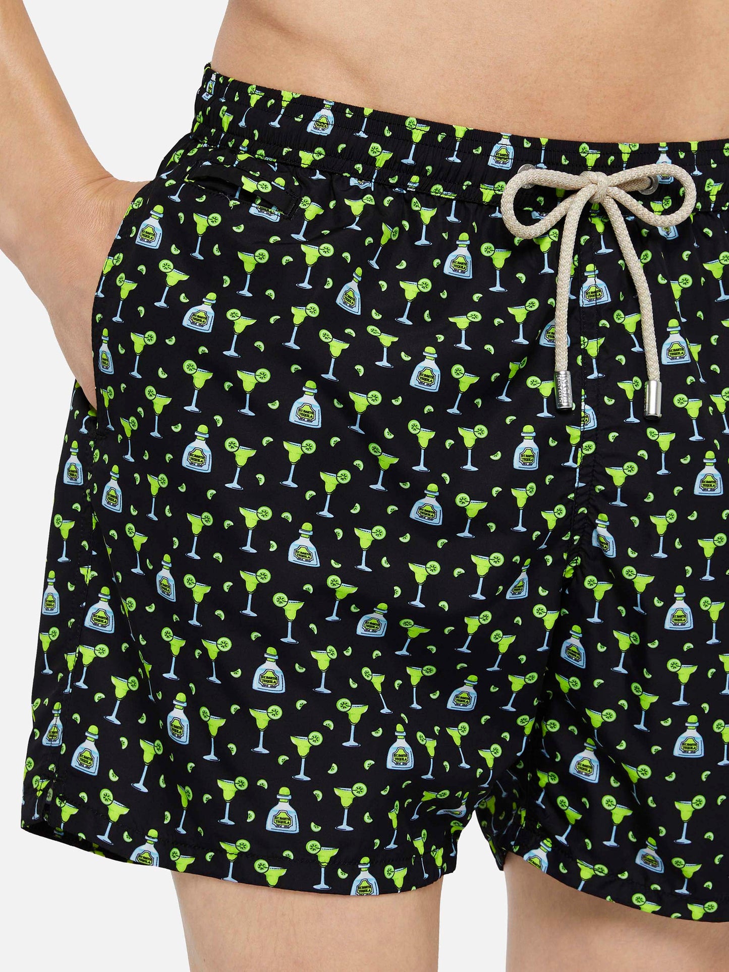 Badeshorts aus leichtem Stoff „Lighting“ mit Margarita-Print