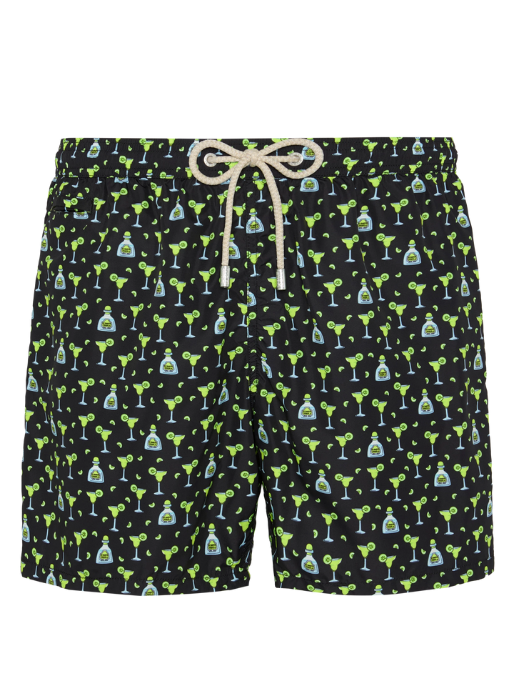 Lightweight fabric swim shorts Lighting with margarita print - MC2 Saint Barth