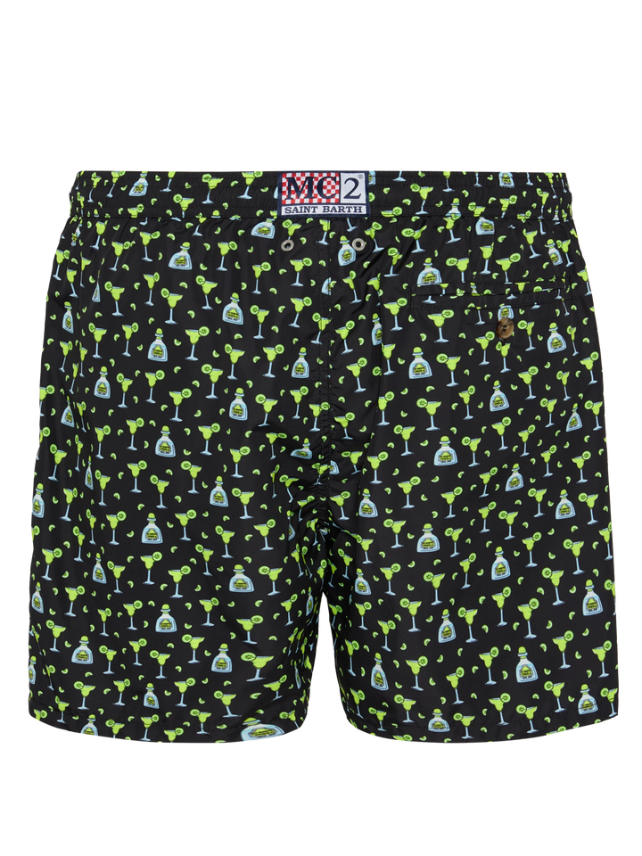 Lightweight fabric swim shorts Lighting with margarita print - MC2 Saint Barth