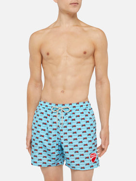 Lightweight fabric swim shorts Lighting with Ducati print | DUCATI MOTOR SPECIAL EDITION - MC2 Saint Barth