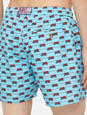 Lightweight fabric swim shorts Lighting with Ducati print | DUCATI MOTOR SPECIAL EDITION - MC2 Saint Barth