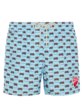 Lightweight fabric swim shorts Lighting with Ducati print | DUCATI MOTOR SPECIAL EDITION - MC2 Saint Barth