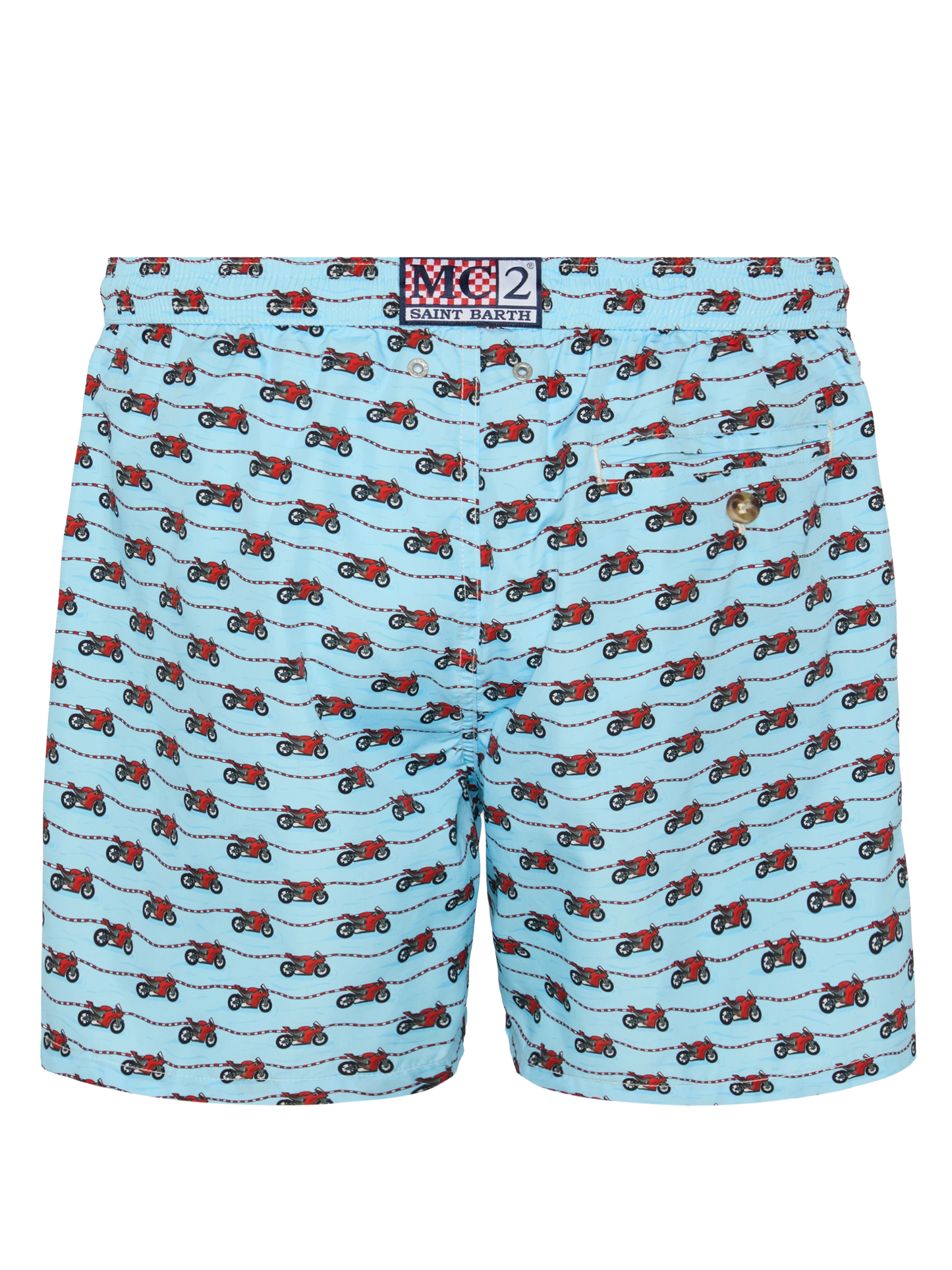 Lightweight fabric swim shorts Lighting with Ducati print | DUCATI MOTOR SPECIAL EDITION - MC2 Saint Barth