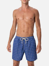 Man lightweight fabric swim-shorts Lighting Micro Fantasy with anchor print