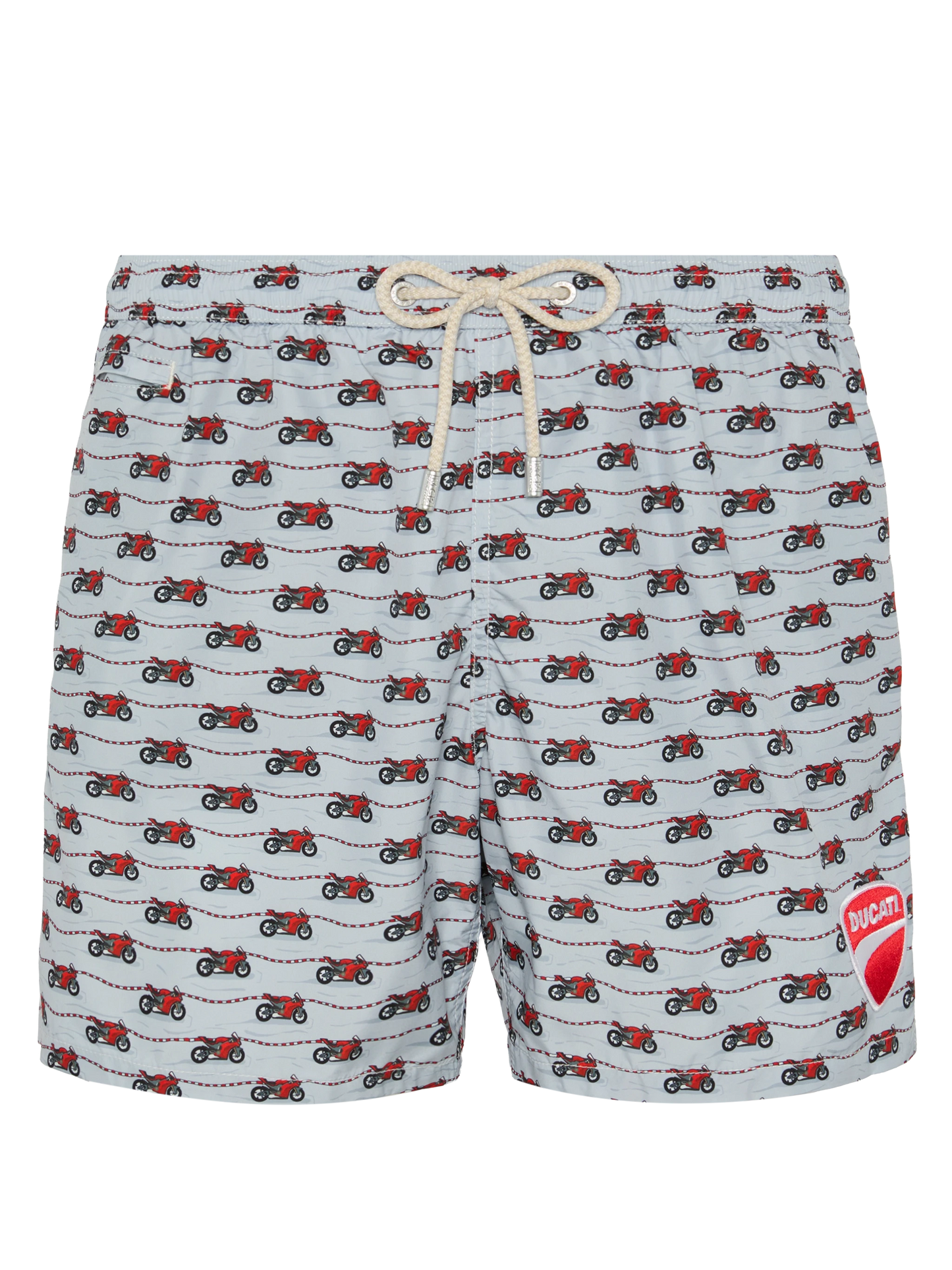 Lightweight fabric swim shorts Lighting with Ducati print | DUCATI MOTOR SPECIAL EDITION