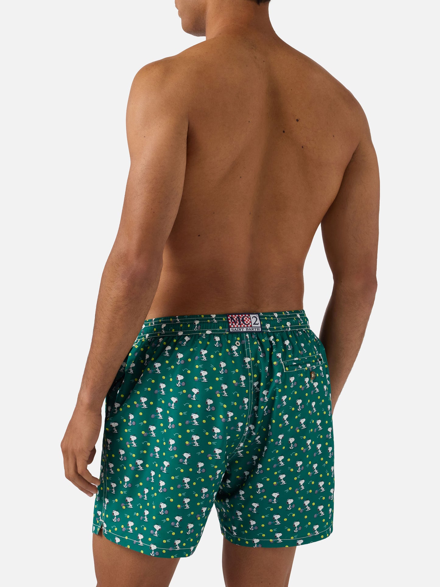 Green Lighting Micro swim shorts with Snoopy tennis print | Special Edition