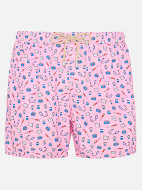 Badeshorts aus leichtem Stoff „Lighting“ mit „Doctor Job“-Aufdruck