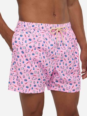 Badeshorts aus leichtem Stoff „Lighting“ mit „Doctor Job“-Aufdruck