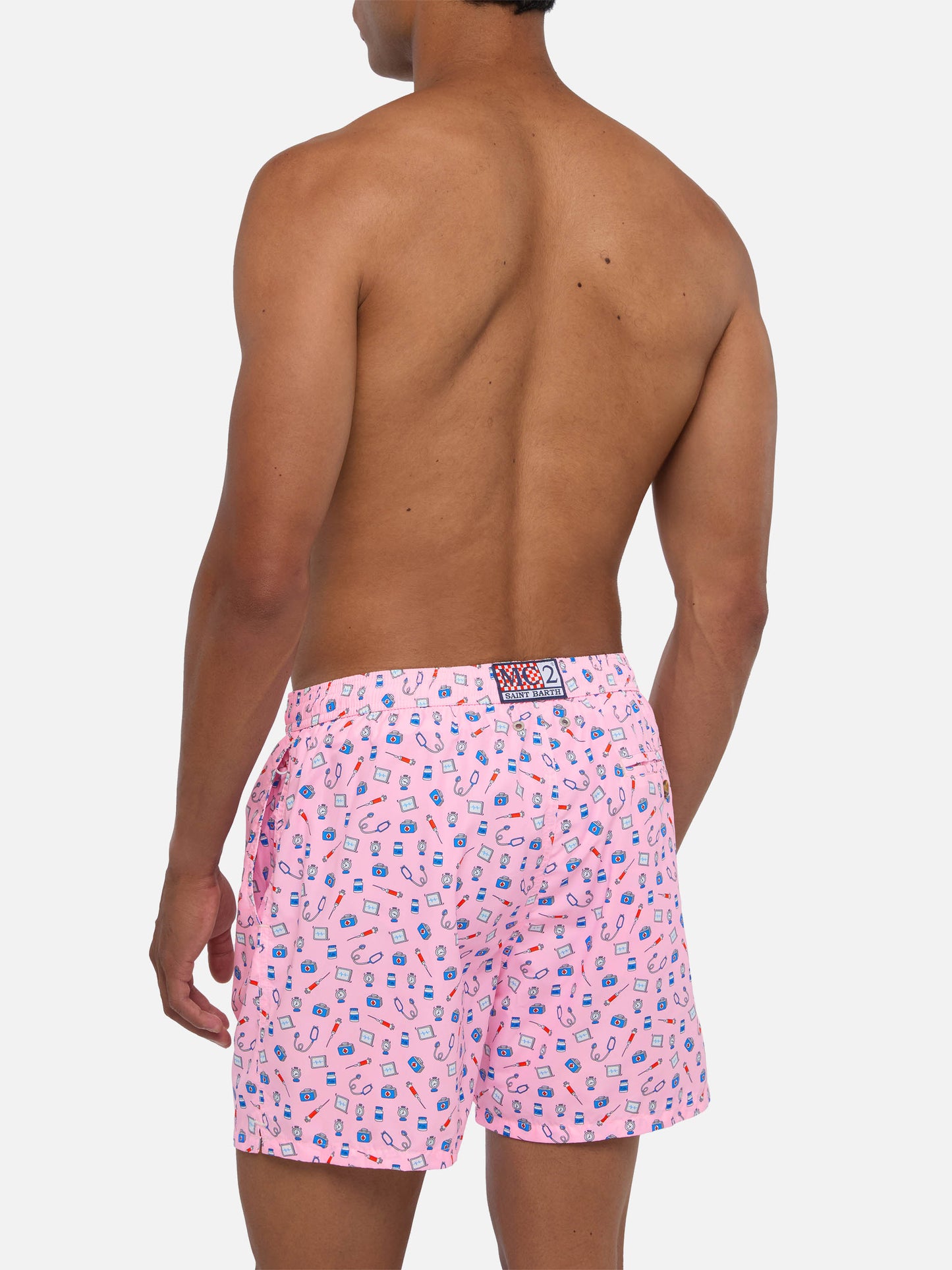 Badeshorts aus leichtem Stoff „Lighting“ mit „Doctor Job“-Aufdruck