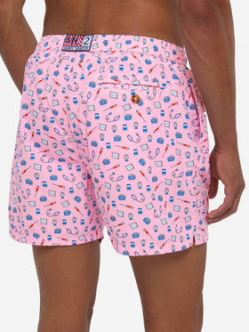 Badeshorts aus leichtem Stoff „Lighting“ mit „Doctor Job“-Aufdruck