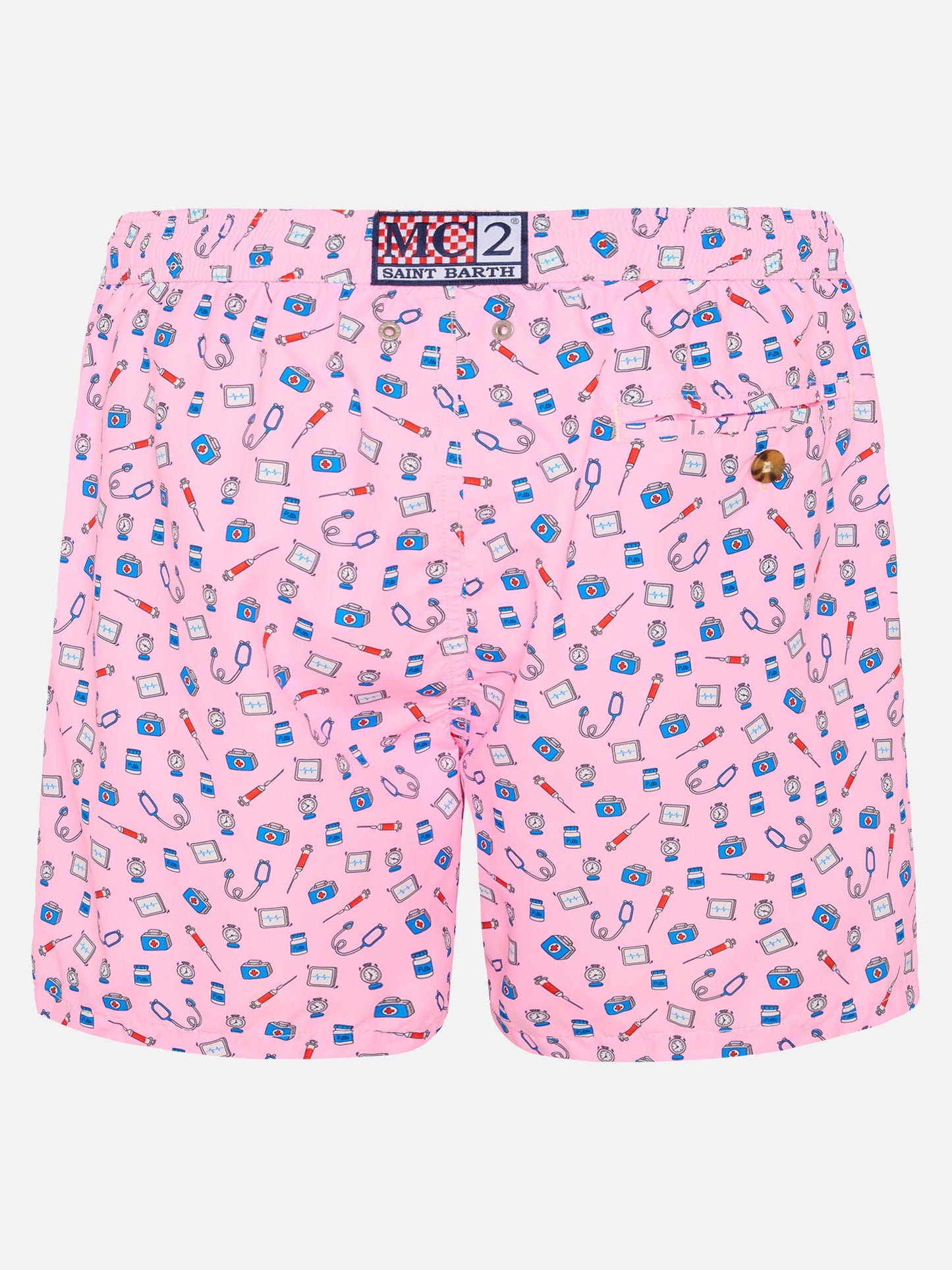 Badeshorts aus leichtem Stoff „Lighting“ mit „Doctor Job“-Aufdruck