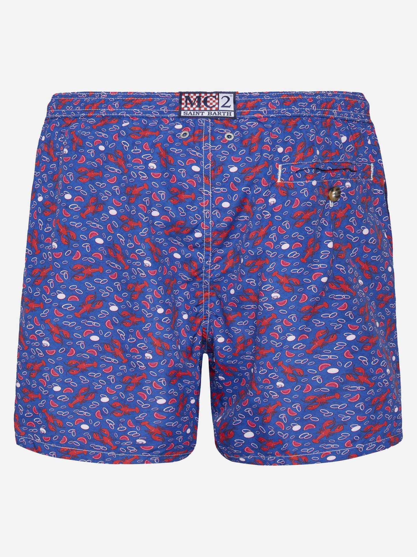 Badehose Lighting aus leichtem Stoff mit Hummer-Print 