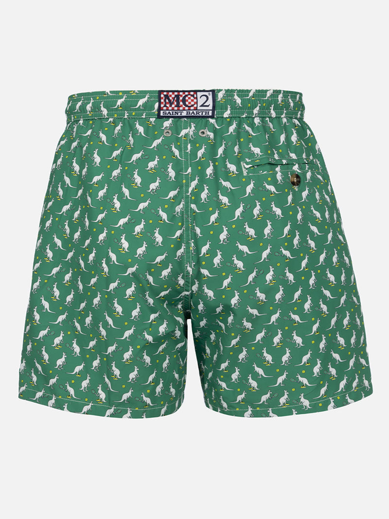 Man lightweight fabric swim-shorts Lighting Micro Fantasy with Australian Brand logo print | AUSTRALIAN BRAND SPECIAL EDITION