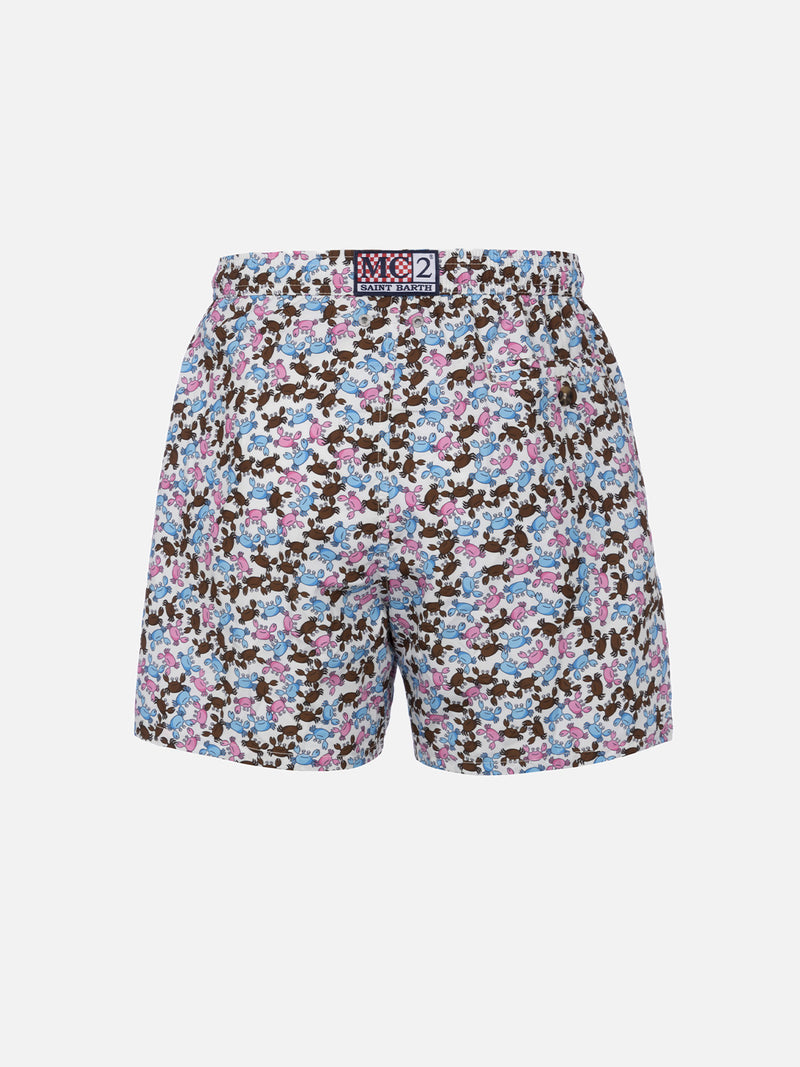 Herren-Badeshorts aus leichtem Stoff Lighting Micro Fantasy mit Krabben-Print