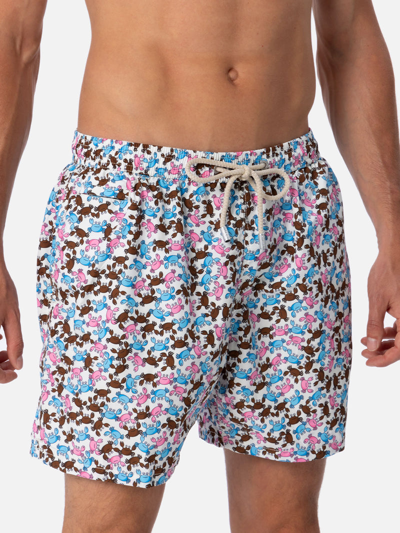 Herren-Badeshorts aus leichtem Stoff Lighting Micro Fantasy mit Krabben-Print