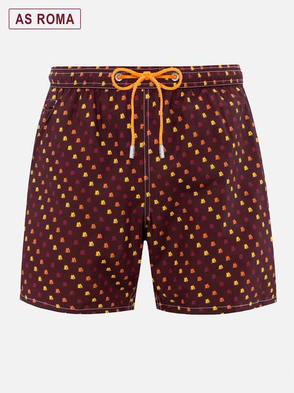 Man lightweight fabric swim-shorts Lighting Micro Fantasy with Roma print | AS ROMA SPECIAL EDITION