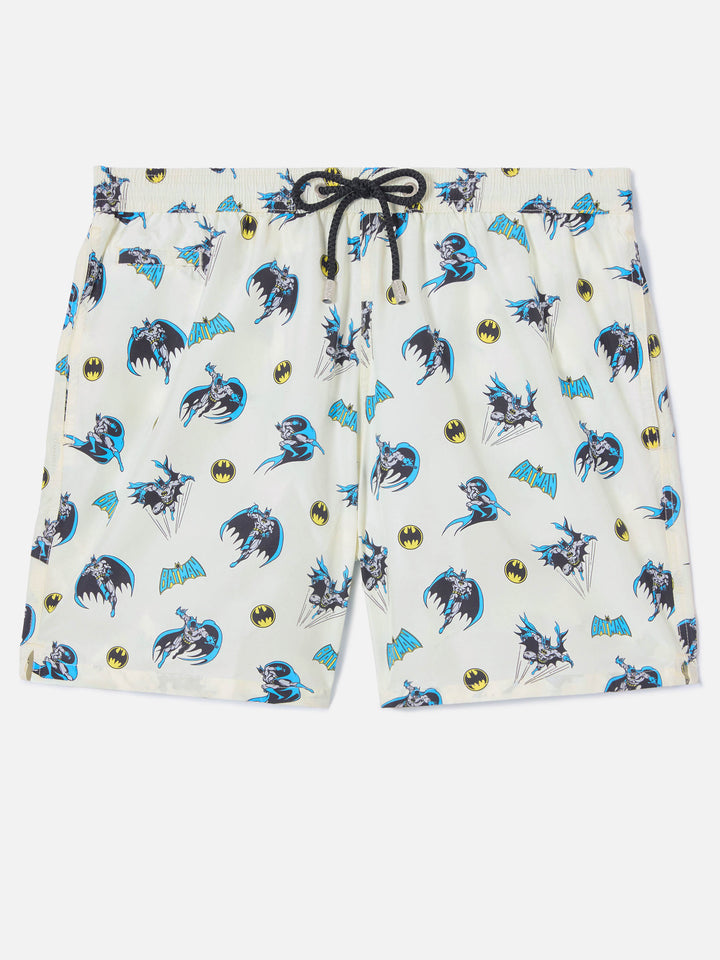 White Lighting Micro swim shorts with Batman print | Special Edition