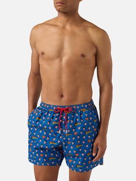 Navy Lighting Micro swim shorts with Superman print | Special Edition