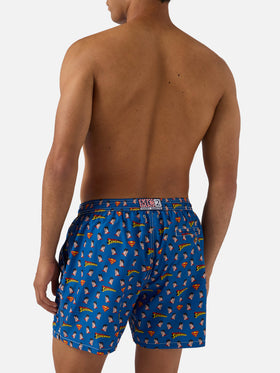 Navy Lighting Micro swim shorts with Superman print | Special Edition