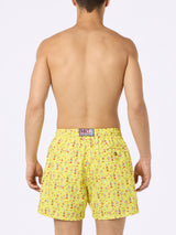 Man lightweight fabric swim-shorts Lighting Micro Fantasy with Aperol Spritz print | APEROL SPECIAL EDITION