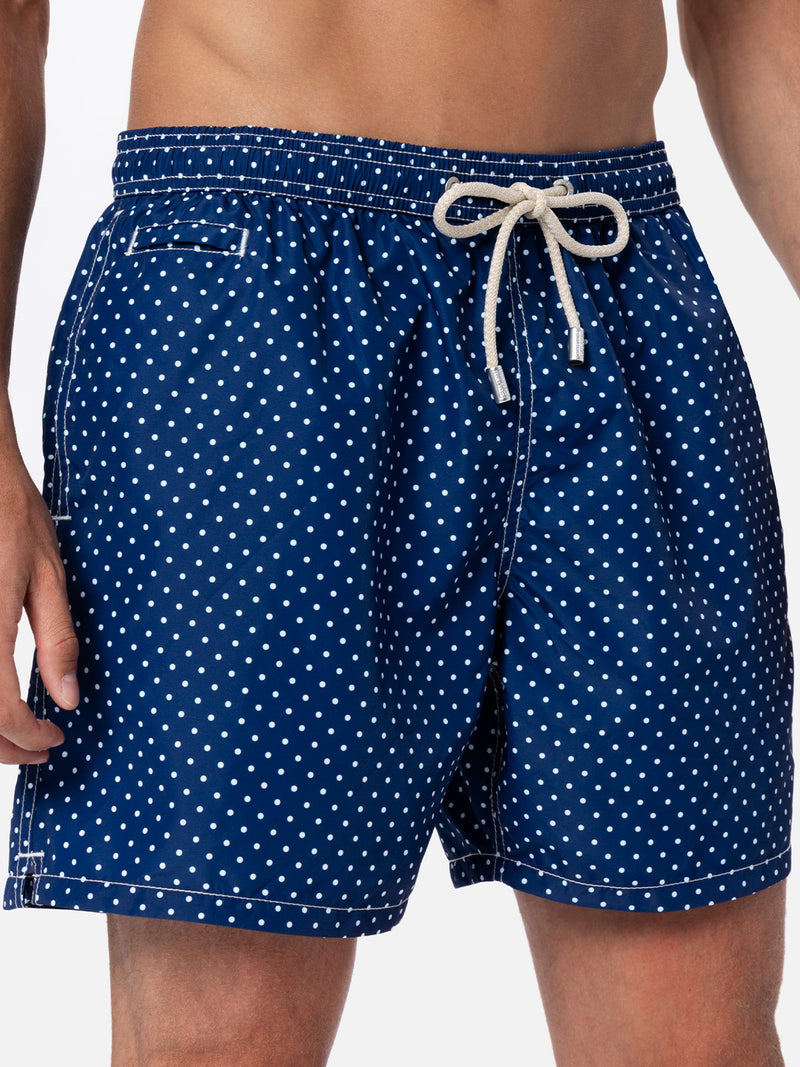 Herren-Badeshorts aus leichtem Stoff Lighting Micro Fantasy mit Polka-Dots-Print