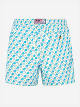 Man lightweight fabric swim-shorts Lighting Micro Fantasy with padel print