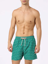 Man lightweight fabric swim-shorts Lighting Micro Fantasy with golf print