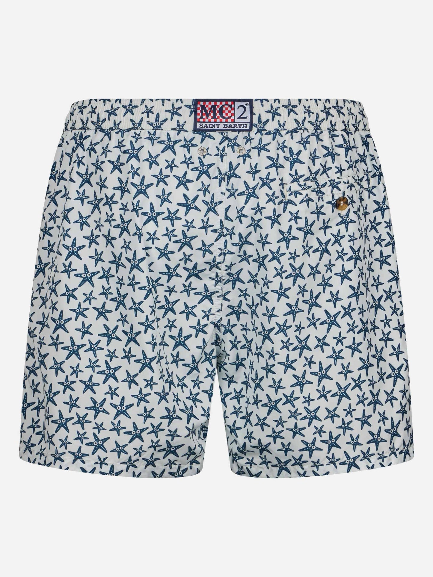Man lightweight fabric swim-shorts Lighting Micro Fantasy with starfishes print