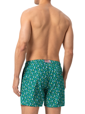 Lightweight fabric swim shorts Lighting with gin lemon print
