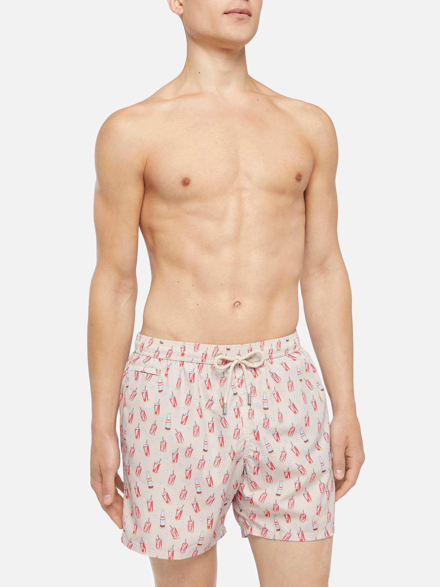 Lightweight fabric swim shorts Lighting with Inter print | COCA COLA SPECIAL EDITION