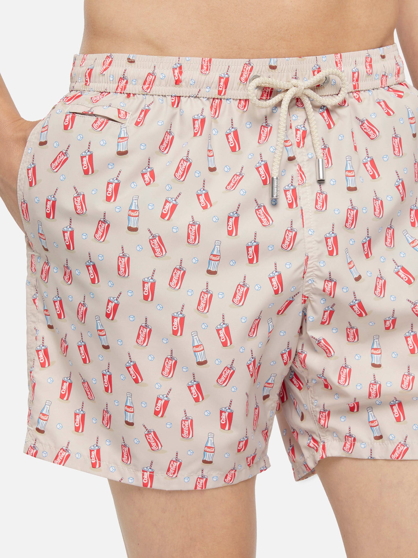 Lightweight fabric swim shorts Lighting with Inter print | COCA COLA SPECIAL EDITION