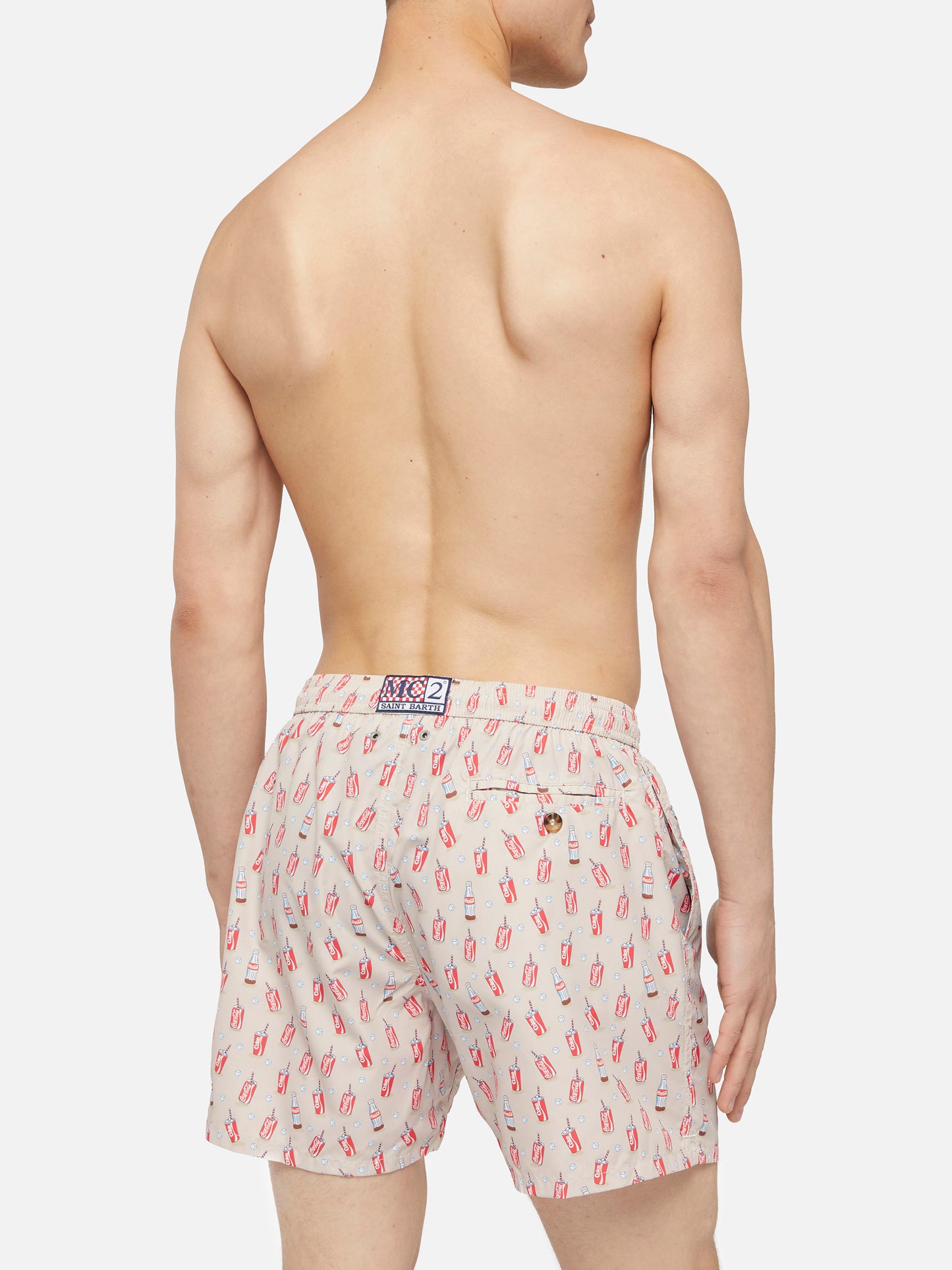 Lightweight fabric swim shorts Lighting with Inter print | COCA COLA SPECIAL EDITION
