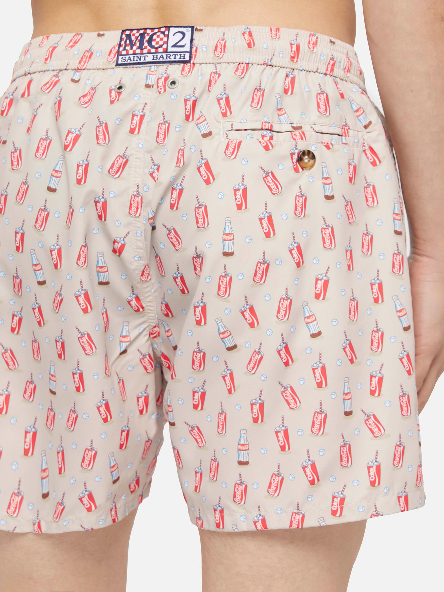 Lightweight fabric swim shorts Lighting with Inter print | COCA COLA SPECIAL EDITION
