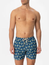 Man light fabric swim shorts with Portofino gin print | PORTOFINO DRY GIN SPECIAL EDITION