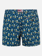 Man light fabric swim shorts with Portofino gin print | PORTOFINO DRY GIN SPECIAL EDITION