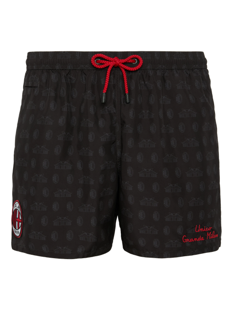 Lightweight fabric swim shorts Lighting with Milan print | AC MILAN SPECIAL EDITION - MC2 Saint Barth