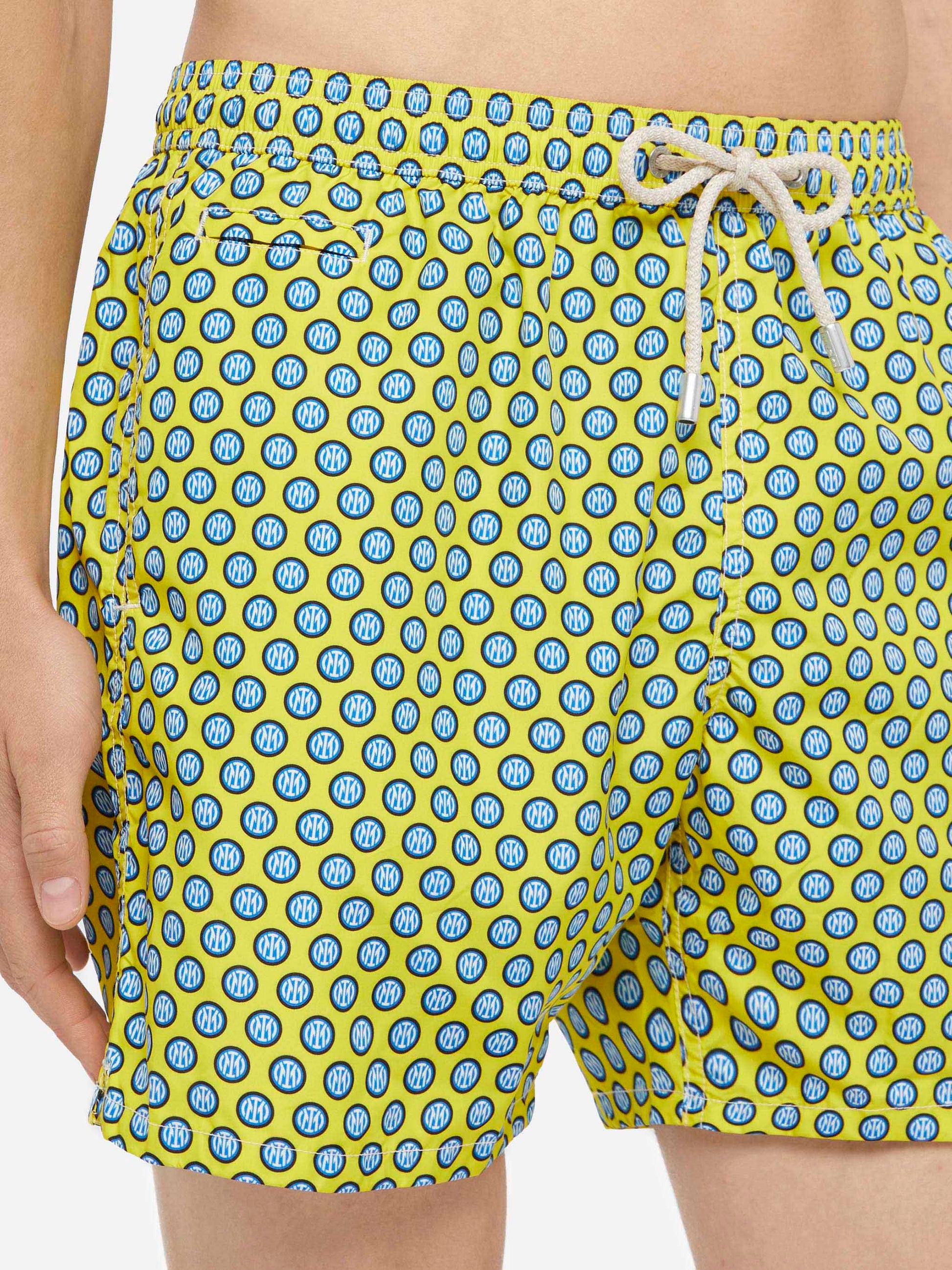 Lightweight fabric swim shorts Lighting with Inter print | INTER FC SPECIAL EDITION - MC2 Saint Barth