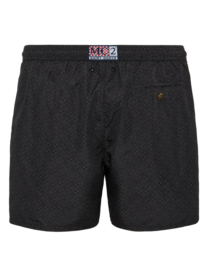 Lightweight fabric swim shorts Lighting with Inter print | INTER FC SPECIAL EDITION - MC2 Saint Barth