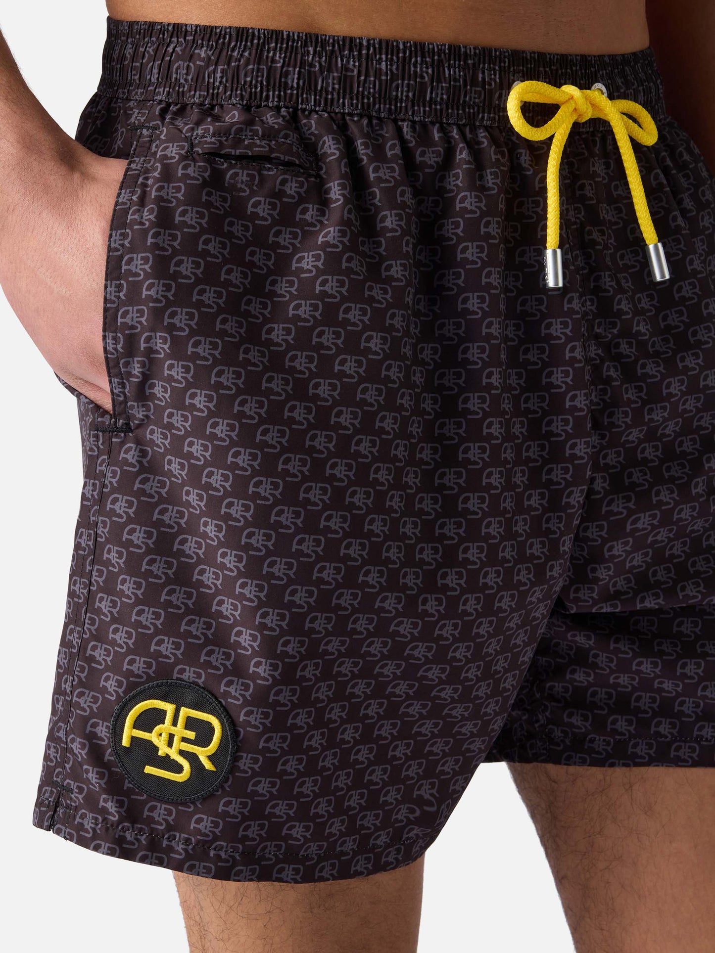 Leichte Badehose aus Stoff mit Roma-Print | AS ROMA SPECIAL EDITION