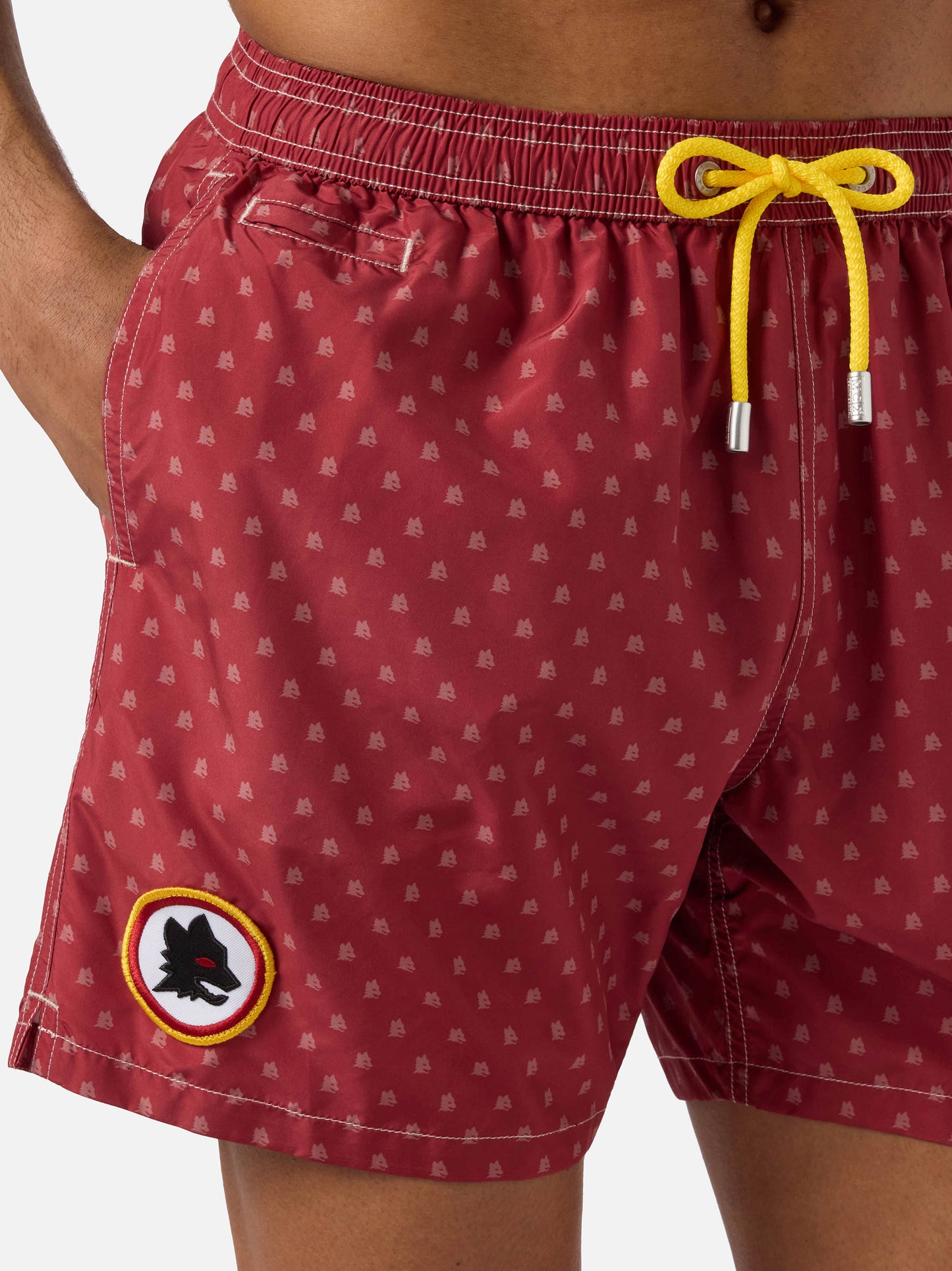 Red Lighting Micro swim shorts with AS Roma print | Special Edition
