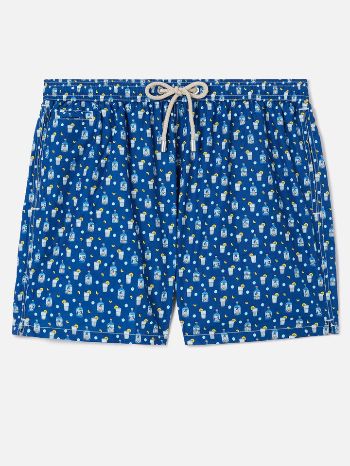 Costume mare Lighting Micro navy con stampa sexy gin all-over