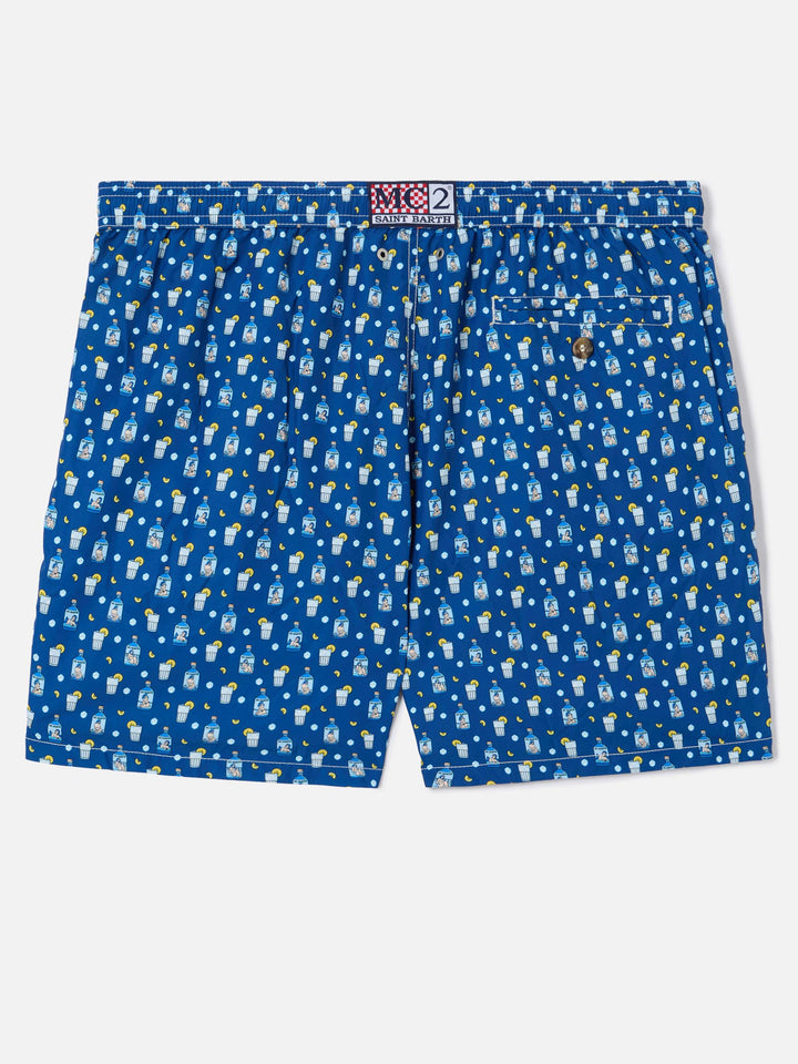 Costume mare Lighting Micro navy con stampa sexy gin all-over