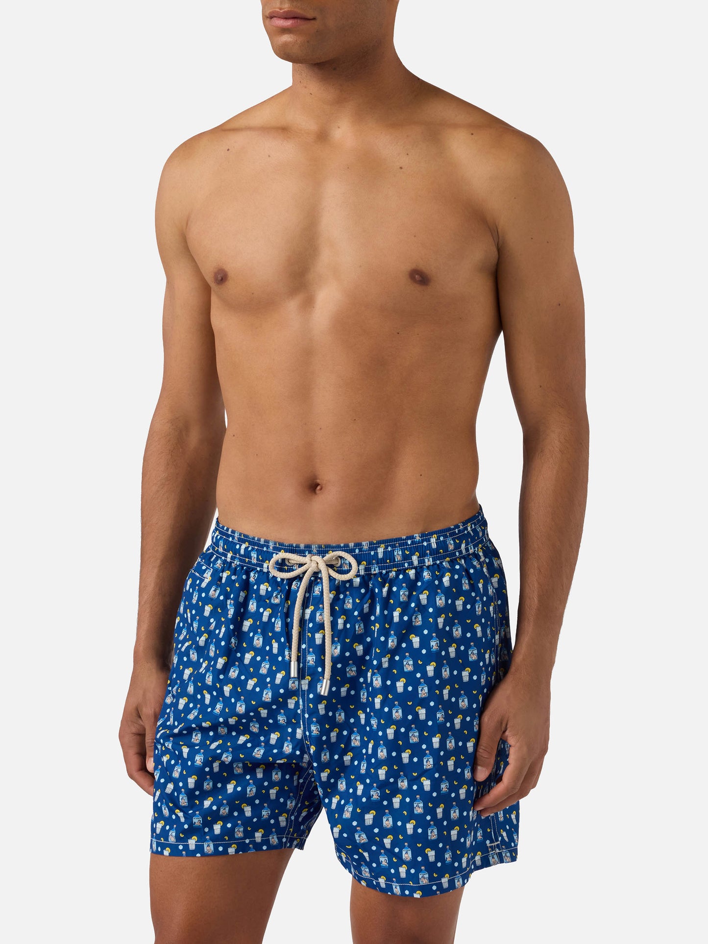 Costume mare Lighting Micro navy con stampa sexy gin all-over